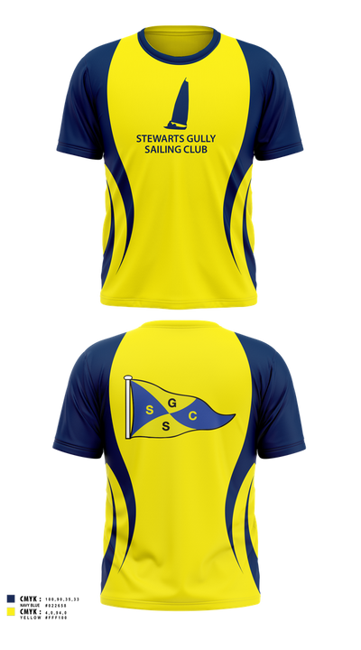 Stewarts Gully Sailing Club 65748429 Short Sleeve Performance Shirt - 9