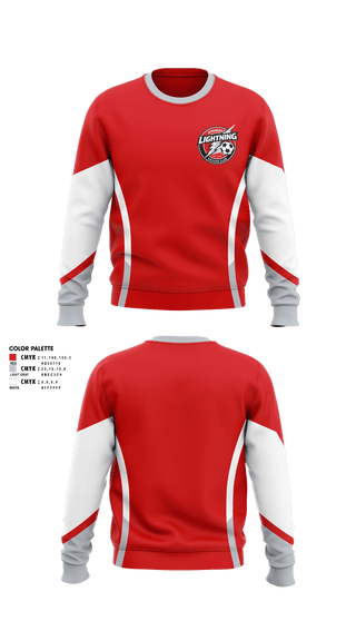 Crew Neck Sweatshirt, Amherst Lightning, Women's Soccer, Teamtime, Team time, sublimation, custom sports apparel, team uniforms, spirit wear, spiritwear, sports uniforms, custom shirts, team store, custom team store, fundraiser sports, apparel fundraiser