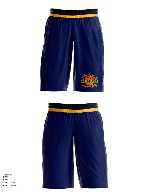 Mens Basketball Shorts, Wreck League, Men's Basketball, Teamtime, Team time, sublimation, custom sports apparel, team uniforms, spirit wear, spiritwear, sports uniforms, custom shirts, team store, custom team store, fundraiser sports, apparel fundraiser