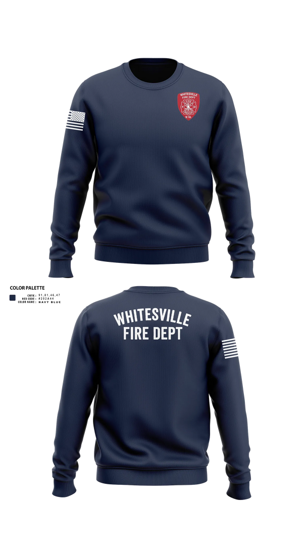 Crew Neck Sweatshirt, Whitesville Fire Department, Fire Department, Teamtime, Team time, sublimation, custom sports apparel, team uniforms, spirit wear, spiritwear, sports uniforms, custom shirts, team store, custom team store, fundraiser sports, apparel fundraiser