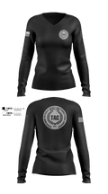 ECI TAC 91933901 Women's Long Sleeve V-neck Shirt - 100