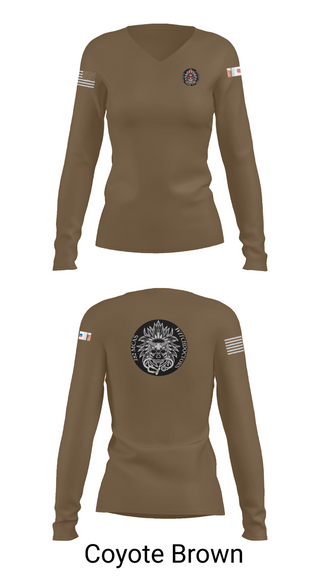 Womens Long Sleeve Vneck Shirt, , Army, Teamtime, Team time, sublimation, custom sports apparel, team uniforms, spirit wear, spiritwear, sports uniforms, custom shirts, team store, custom team store, fundraiser sports, apparel fundraiser