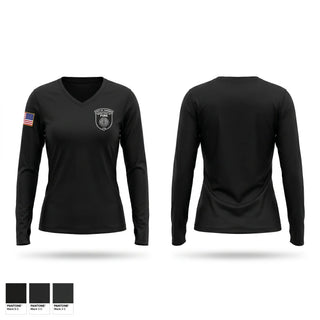Womens Long Sleeve Vneck Shirt, City of Hudson, Fire Department, Teamtime, Team time, sublimation, custom sports apparel, team uniforms, spirit wear, spiritwear, sports uniforms, custom shirts, team store, custom team store, fundraiser sports, apparel fundraiser