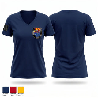Womens Short Sleeve Vneck Shirt, Patagonia volunteer fire and rescue, Fire Department, Teamtime, Team time, sublimation, custom sports apparel, team uniforms, spirit wear, spiritwear, sports uniforms, custom shirts, team store, custom team store, fundraiser sports, apparel fundraiser
