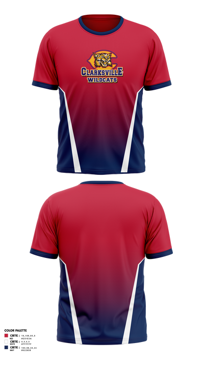 Clarksville Wildcats Short Sleeve Performance Shirt - 2