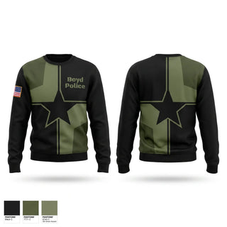 Crew Neck Sweatshirt, Boyd Police, Police, Teamtime, Team time, sublimation, custom sports apparel, team uniforms, spirit wear, spiritwear, sports uniforms, custom shirts, team store, custom team store, fundraiser sports, apparel fundraiser