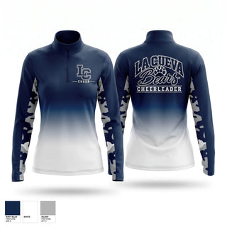 Quarter Zip Jacket, La Cueva Bears, Cheer, Teamtime, Team time, sublimation, custom sports apparel, team uniforms, spirit wear, spiritwear, sports uniforms, custom shirts, team store, custom team store, fundraiser sports, apparel fundraiser
