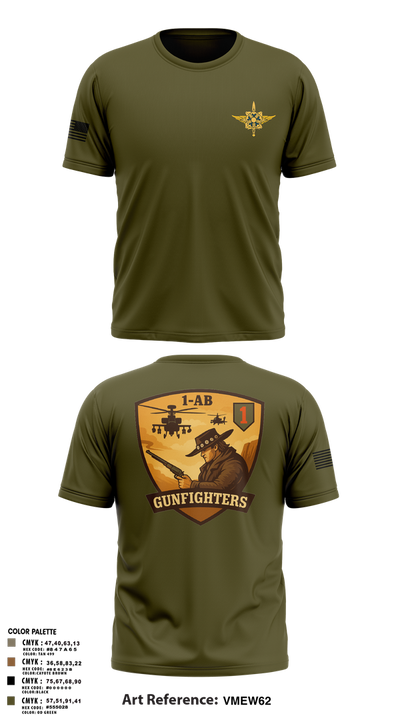 1-1 Attack Battalion, HHC, S2 65636649 Short Sleeve Performance Shirt - 9
