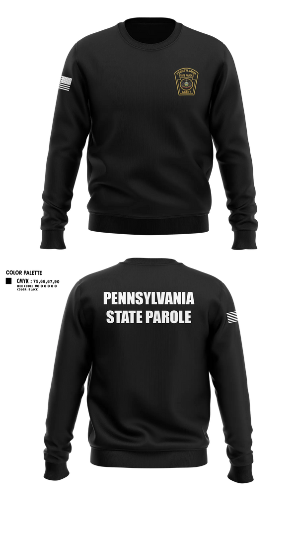 Crew Neck Sweatshirt, Pennsylvania State Parole, Police, Teamtime, Team time, sublimation, custom sports apparel, team uniforms, spirit wear, spiritwear, sports uniforms, custom shirts, team store, custom team store, fundraiser sports, apparel fundraiser