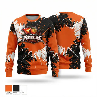 Crew Neck Sweatshirt, Peach State Pressure, Women's Basketball, Teamtime, Team time, sublimation, custom sports apparel, team uniforms, spirit wear, spiritwear, sports uniforms, custom shirts, team store, custom team store, fundraiser sports, apparel fundraiser