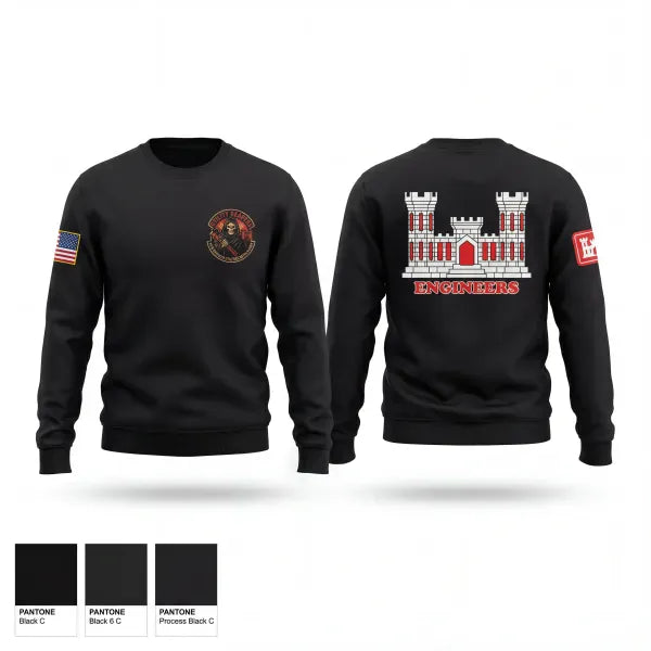 Crew Neck Sweatshirt, 333rd Engineer Detachment, Army, Teamtime, Team time, sublimation, custom sports apparel, team uniforms, spirit wear, spiritwear, sports uniforms, custom shirts, team store, custom team store, fundraiser sports, apparel fundraiser