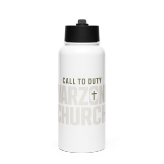 Warzone Church 33151394 Stainless Steel Water Bottle with a Straw Lid