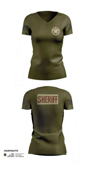 Womens Short Sleeve Vneck Shirt, Ellis County Sheriff’s Office, Police, Teamtime, Team time, sublimation, custom sports apparel, team uniforms, spirit wear, spiritwear, sports uniforms, custom shirts, team store, custom team store, fundraiser sports, apparel fundraiser