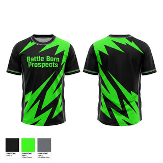 Soft Poly Tee Cotton Like Feel, Battle Born Prospects, Baseball, Teamtime, Team time, sublimation, custom sports apparel, team uniforms, spirit wear, spiritwear, sports uniforms, custom shirts, team store, custom team store, fundraiser sports, apparel fundraiser