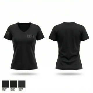 Womens Short Sleeve Vneck Shirt, IVVC Law Enforcement, Police, Teamtime, Team time, sublimation, custom sports apparel, team uniforms, spirit wear, spiritwear, sports uniforms, custom shirts, team store, custom team store, fundraiser sports, apparel fundraiser
