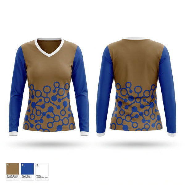 Womens Long Sleeve Vneck Shirt, VIKINGS, Field Hockey, Teamtime, Team time, sublimation, custom sports apparel, team uniforms, spirit wear, spiritwear, sports uniforms, custom shirts, team store, custom team store, fundraiser sports, apparel fundraiser