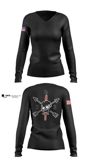Womens Long Sleeve Vneck Shirt, B/2/3, Army, Teamtime, Team time, sublimation, custom sports apparel, team uniforms, spirit wear, spiritwear, sports uniforms, custom shirts, team store, custom team store, fundraiser sports, apparel fundraiser