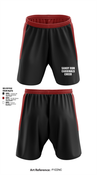 Athletic Shorts With Pockets, Sandy Run Cardinals, Cheer, Teamtime, Team time, sublimation, custom sports apparel, team uniforms, spirit wear, spiritwear, sports uniforms, custom shirts, team store, custom team store, fundraiser sports, apparel fundraiser