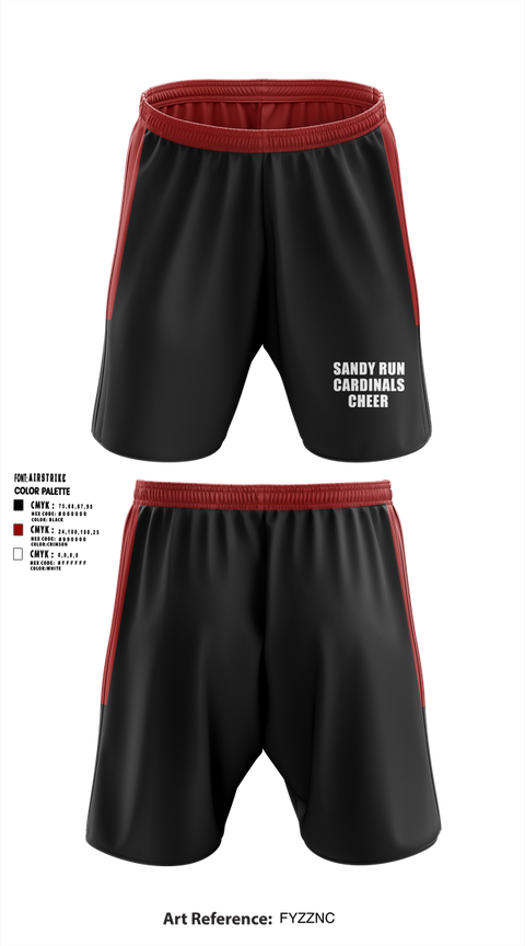 Athletic Shorts With Pockets, Sandy Run Cardinals, Cheer, Teamtime, Team time, sublimation, custom sports apparel, team uniforms, spirit wear, spiritwear, sports uniforms, custom shirts, team store, custom team store, fundraiser sports, apparel fundraiser