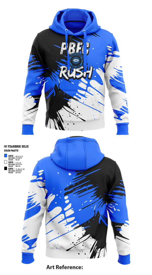 Hoodie, PBFC Rush, Spirit Store, Teamtime, Team time, sublimation, custom sports apparel, team uniforms, spirit wear, spiritwear, sports uniforms, custom shirts, team store, custom team store, fundraiser sports, apparel fundraiser