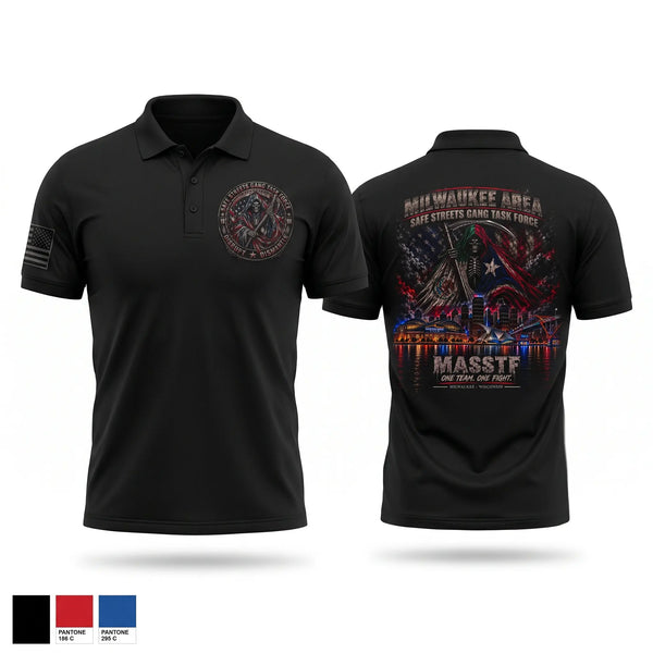 Short Sleeve Performance Polo, Milwaukee Area Safe Streets Gang Task Force, Police, Teamtime, Team time, sublimation, custom sports apparel, team uniforms, spirit wear, spiritwear, sports uniforms, custom shirts, team store, custom team store, fundraiser sports, apparel fundraiser