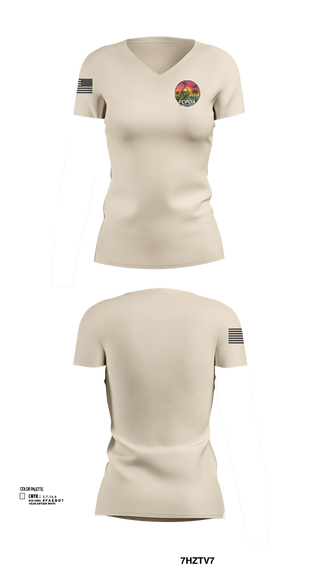 Womens Short Sleeve Vneck Shirt, USSOUTHCOM FCPOA, , Teamtime, Team time, sublimation, custom sports apparel, team uniforms, spirit wear, spiritwear, sports uniforms, custom shirts, team store, custom team store, fundraiser sports, apparel fundraiser