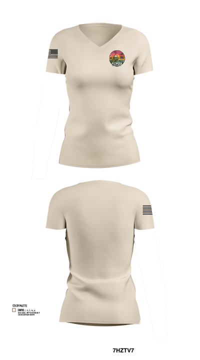 USSOUTHCOM FCPOA 52143892 Women's Short Sleeve V-neck Shirt - 3