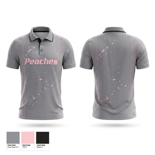 Short Sleeve Performance Polo, Peaches, Softball, Teamtime, Team time, sublimation, custom sports apparel, team uniforms, spirit wear, spiritwear, sports uniforms, custom shirts, team store, custom team store, fundraiser sports, apparel fundraiser