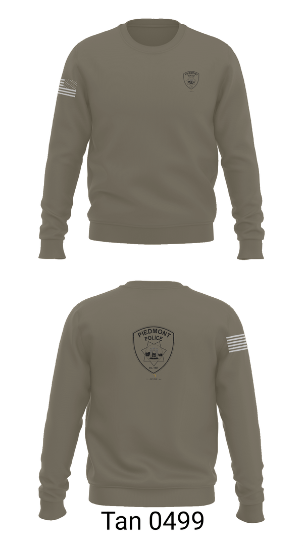 Crew Neck Sweatshirt, Piedmont Police, Police, Teamtime, Team time, sublimation, custom sports apparel, team uniforms, spirit wear, spiritwear, sports uniforms, custom shirts, team store, custom team store, fundraiser sports, apparel fundraiser