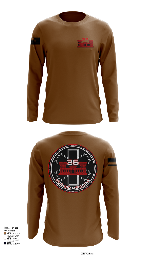 Long Sleeve Performance Shirt, 36 Engineer Brigade, Army, Teamtime, Team time, sublimation, custom sports apparel, team uniforms, spirit wear, spiritwear, sports uniforms, custom shirts, team store, custom team store, fundraiser sports, apparel fundraiser
