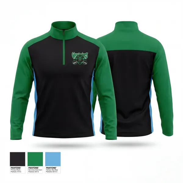 Quarter Zip Jacket, Wolverines, Baseball, Teamtime, Team time, sublimation, custom sports apparel, team uniforms, spirit wear, spiritwear, sports uniforms, custom shirts, team store, custom team store, fundraiser sports, apparel fundraiser