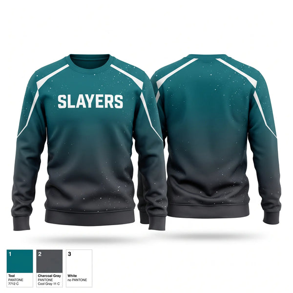 Crew Neck Sweatshirt, SLAYERS, Softball, Teamtime, Team time, sublimation, custom sports apparel, team uniforms, spirit wear, spiritwear, sports uniforms, custom shirts, team store, custom team store, fundraiser sports, apparel fundraiser