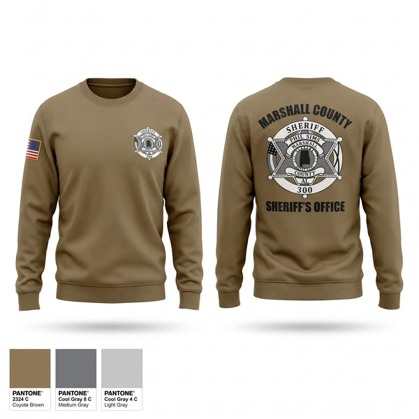 Crew Neck Sweatshirt, Marshall county sheriff’s office, Police, Teamtime, Team time, sublimation, custom sports apparel, team uniforms, spirit wear, spiritwear, sports uniforms, custom shirts, team store, custom team store, fundraiser sports, apparel fundraiser