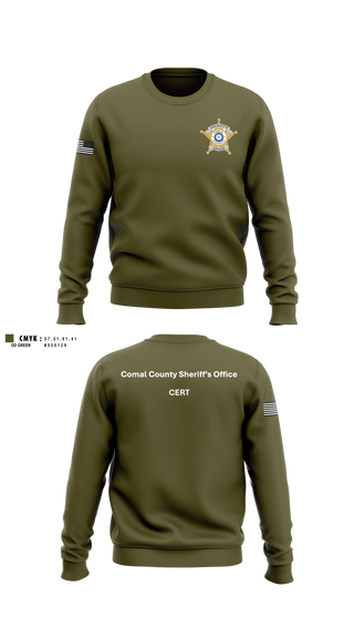 Crew Neck Sweatshirt, Comal County Sheriff’s Office, Police, Teamtime, Team time, sublimation, custom sports apparel, team uniforms, spirit wear, spiritwear, sports uniforms, custom shirts, team store, custom team store, fundraiser sports, apparel fundraiser
