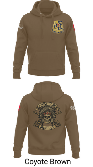 Hoodie, 1-105th cavalry, Army, Teamtime, Team time, sublimation, custom sports apparel, team uniforms, spirit wear, spiritwear, sports uniforms, custom shirts, team store, custom team store, fundraiser sports, apparel fundraiser
