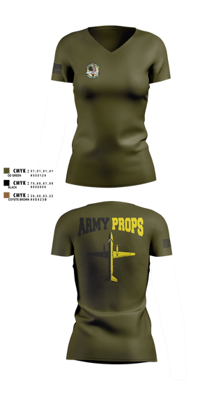 Womens Short Sleeve Vneck Shirt, DET 2 CO A 2-245th AVN, , Teamtime, Team time, sublimation, custom sports apparel, team uniforms, spirit wear, spiritwear, sports uniforms, custom shirts, team store, custom team store, fundraiser sports, apparel fundraiser
