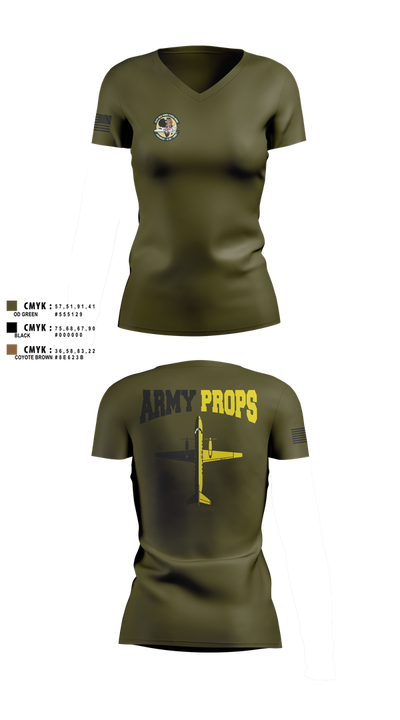 DET 2 CO A 2-245th AVN 46226536 Women's Short Sleeve V-neck Shirt - 101