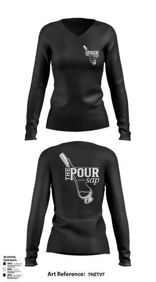 Womens Long Sleeve Vneck Shirt, The Pour Sap, , Teamtime, Team time, sublimation, custom sports apparel, team uniforms, spirit wear, spiritwear, sports uniforms, custom shirts, team store, custom team store, fundraiser sports, apparel fundraiser