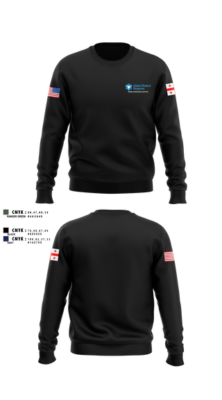 Crew Neck Sweatshirt, GMR Georgia Honor Guard, EMS/EMT, Teamtime, Team time, sublimation, custom sports apparel, team uniforms, spirit wear, spiritwear, sports uniforms, custom shirts, team store, custom team store, fundraiser sports, apparel fundraiser