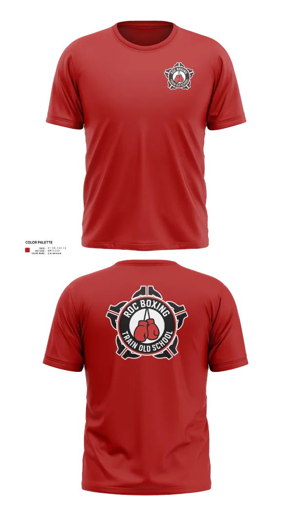 Old School Cotton Feel Shirt, ROC Boxing, Wrestling, Teamtime, Team time, sublimation, custom sports apparel, team uniforms, spirit wear, spiritwear, sports uniforms, custom shirts, team store, custom team store, fundraiser sports, apparel fundraiser