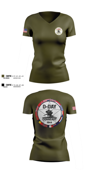 Womens Short Sleeve Vneck Shirt, D-Day Ohio, Inc, , Teamtime, Team time, sublimation, custom sports apparel, team uniforms, spirit wear, spiritwear, sports uniforms, custom shirts, team store, custom team store, fundraiser sports, apparel fundraiser