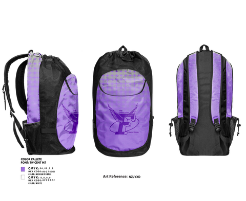 Gear Bag, The Charlotte Flights, Track & Field, Teamtime, Team time, sublimation, custom sports apparel, team uniforms, spirit wear, spiritwear, sports uniforms, custom shirts, team store, custom team store, fundraiser sports, apparel fundraiser