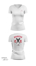 Quinter Bulldogs 74495795 Women's Short Sleeve V-neck Shirt - 22