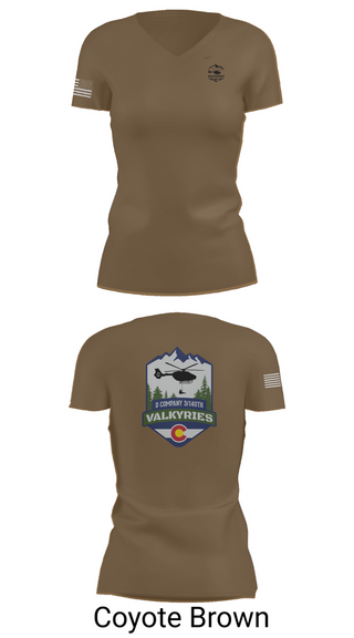Womens Short Sleeve Vneck Shirt, D Co 3-140th AVN, National Guard, Teamtime, Team time, sublimation, custom sports apparel, team uniforms, spirit wear, spiritwear, sports uniforms, custom shirts, team store, custom team store, fundraiser sports, apparel fundraiser
