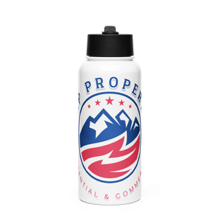 MHP Property 95638351 Stainless Steel Water Bottle with a Straw Lid