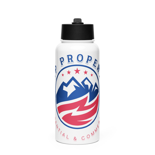 MHP Property 95638351 Stainless Steel Water Bottle with a Straw Lid