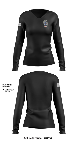 Womens Long Sleeve Vneck Shirt, Pennridge Regional Police, , Teamtime, Team time, sublimation, custom sports apparel, team uniforms, spirit wear, spiritwear, sports uniforms, custom shirts, team store, custom team store, fundraiser sports, apparel fundraiser
