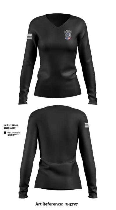 Pennridge Regional Police 51879565 Women's Long Sleeve V-neck Shirt - 101