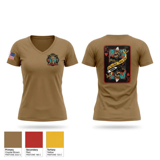Womens Short Sleeve Vneck Shirt, Station 47, Fire Department, Teamtime, Team time, sublimation, custom sports apparel, team uniforms, spirit wear, spiritwear, sports uniforms, custom shirts, team store, custom team store, fundraiser sports, apparel fundraiser