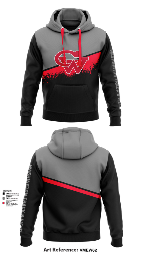 Hoodie, Washington Track & Field, Track & Field, Teamtime, Team time, sublimation, custom sports apparel, team uniforms, spirit wear, spiritwear, sports uniforms, custom shirts, team store, custom team store, fundraiser sports, apparel fundraiser